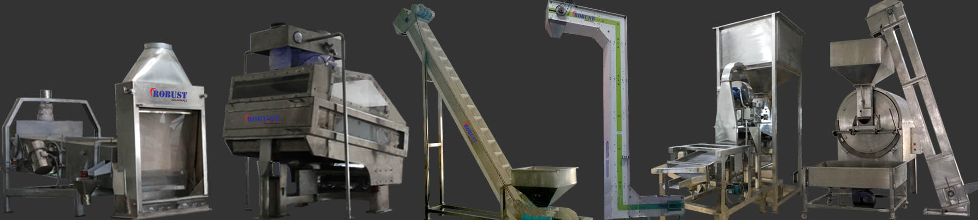 MTRA, Pre Cleaner, Destoner, Z Type Bucket Elevator, Conveyor, Sesame Seed Roaster, Flex Seed Roaster, Split Nut Blancher, Peanut Butter Plant